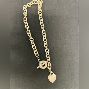 Tiffany and Co. heart tag toggle necklace, Sterling Silver